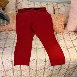Vibrant Red Woman’s Cigarette Pants